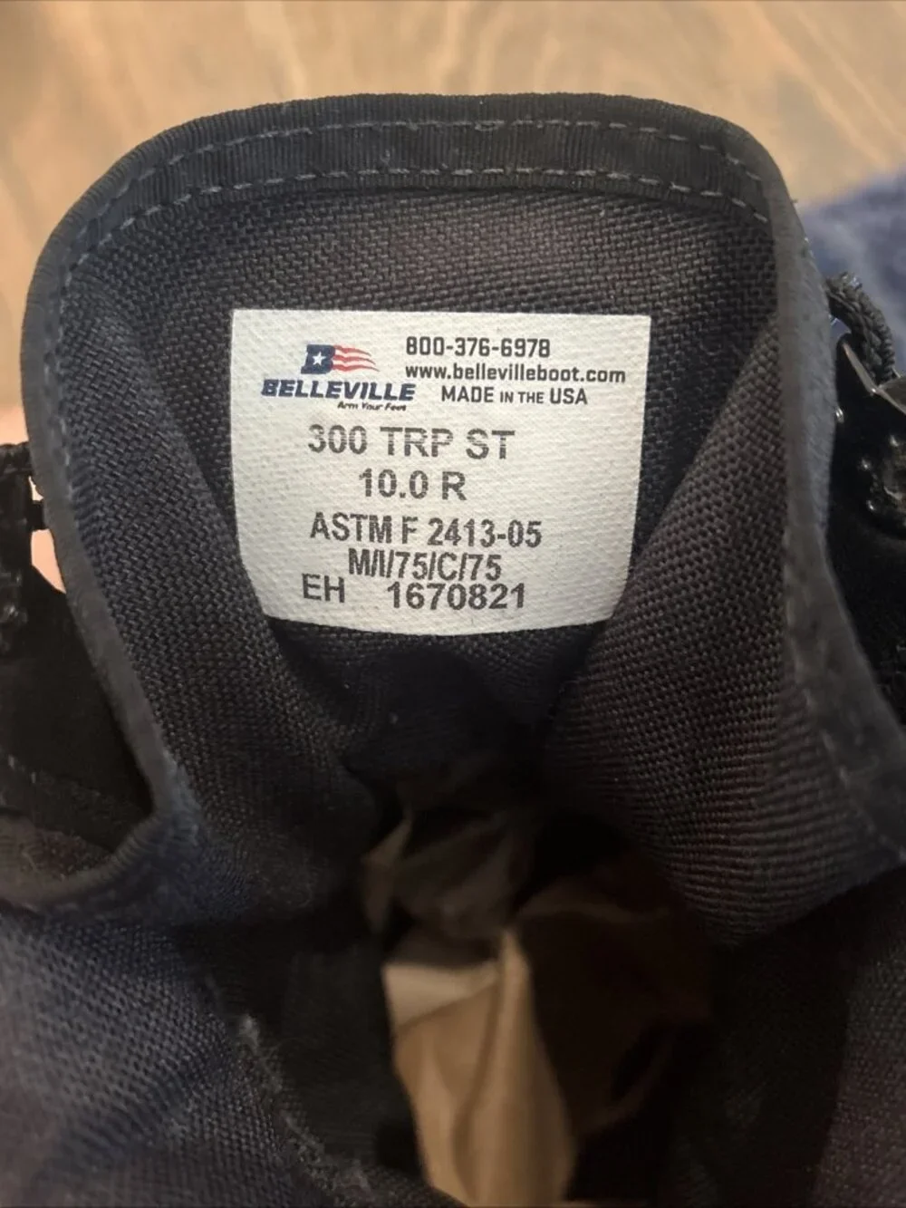 Belleville 300 TRP ST Steel Toe Boot Mens Size 10.0 R Made In The USA Black Work